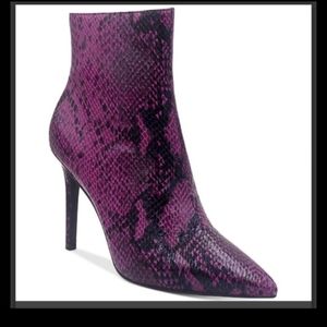 Thalia Sodi Rylie Purple Snake Skin Boots